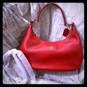 Coach Harley East West Pebbled Leather Hobo